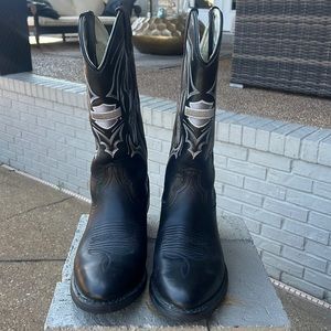 Harley Davidson black cowboy boots size 8.5